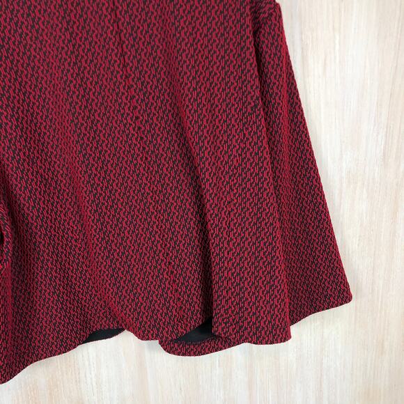 NWT Perceptions Red Cozy Knit Open Front Textured Layer Cardigan Sweater Plus 3X - Picture 9 of 10
